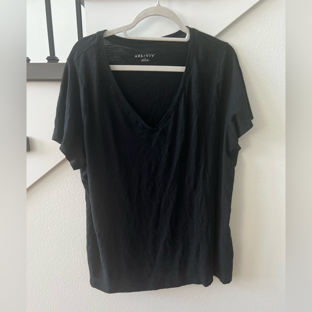 Ava Viv Black Tee